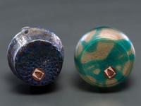 Five Art Glass Barber Bottles