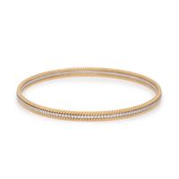 TIFFANY & CO., SCHLUMBERGER, YELLOW GOLD, PLATINUM AND DIAMOND 'ROPE' BANGLE BRACELET