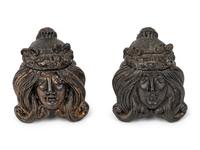 Five Continental Figural Inkwells
