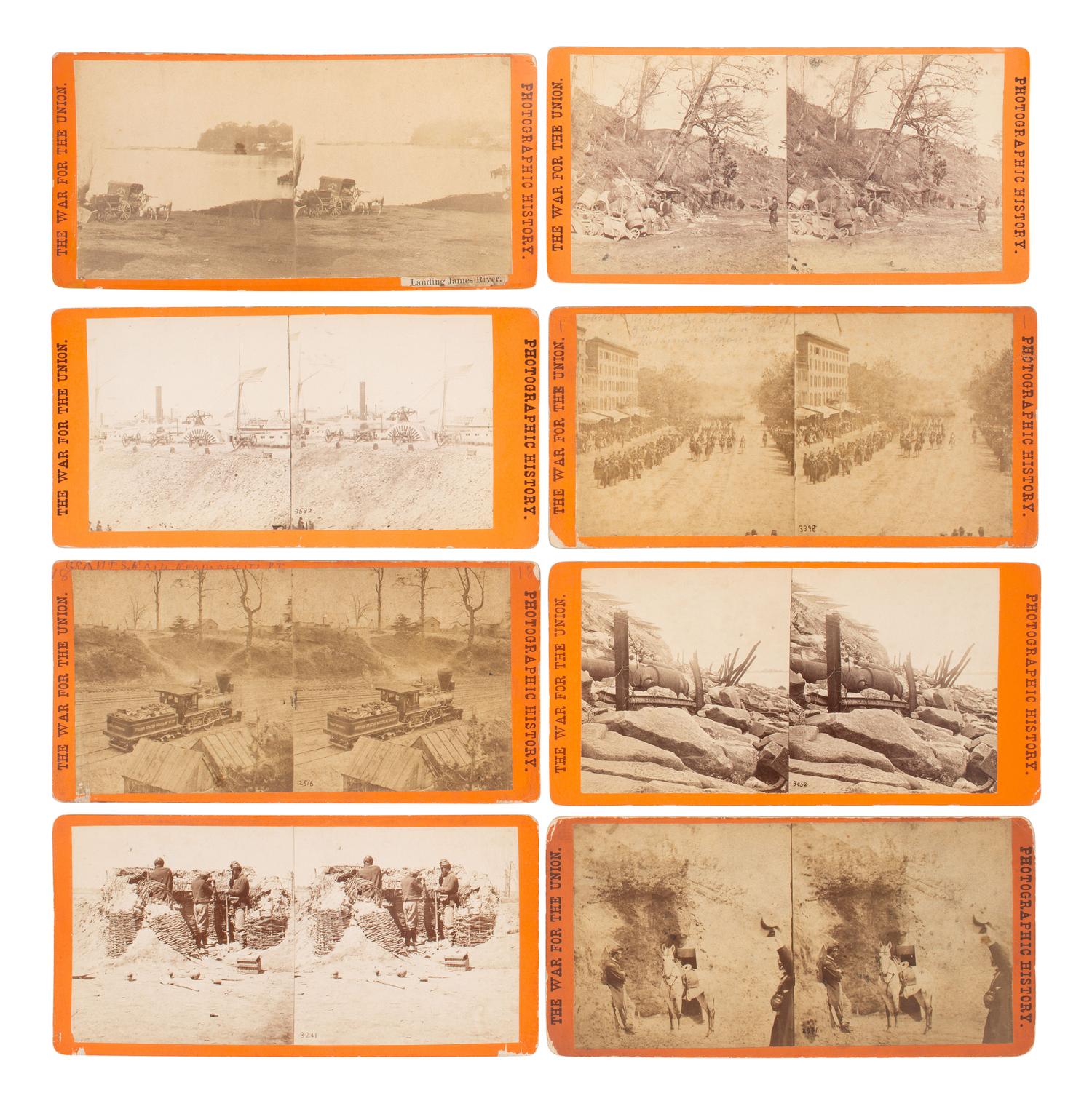 [CIVIL WAR]. A collection of 90 stereoviews from "The War for the Union" series. E. & H.T. Anthony, New York.