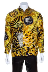 A Gianni Versace Silk Print Shirt, No size.