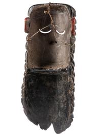 A Mexican Carved and Painted Wood Festival Mask
