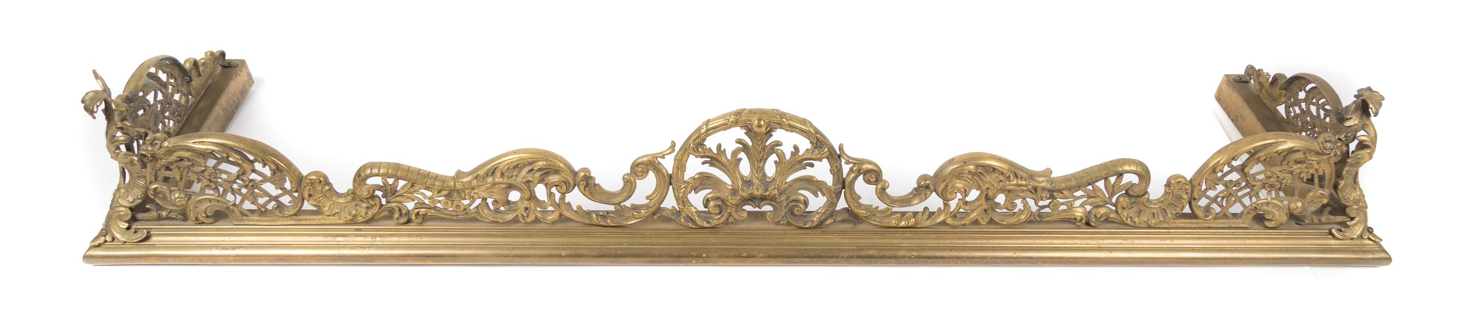 A Louis XVI Style Brass Fire Fender Width 57 inches. — 19TH/20TH CENTURY