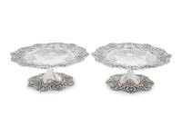 A Pair of American Silver Tazze