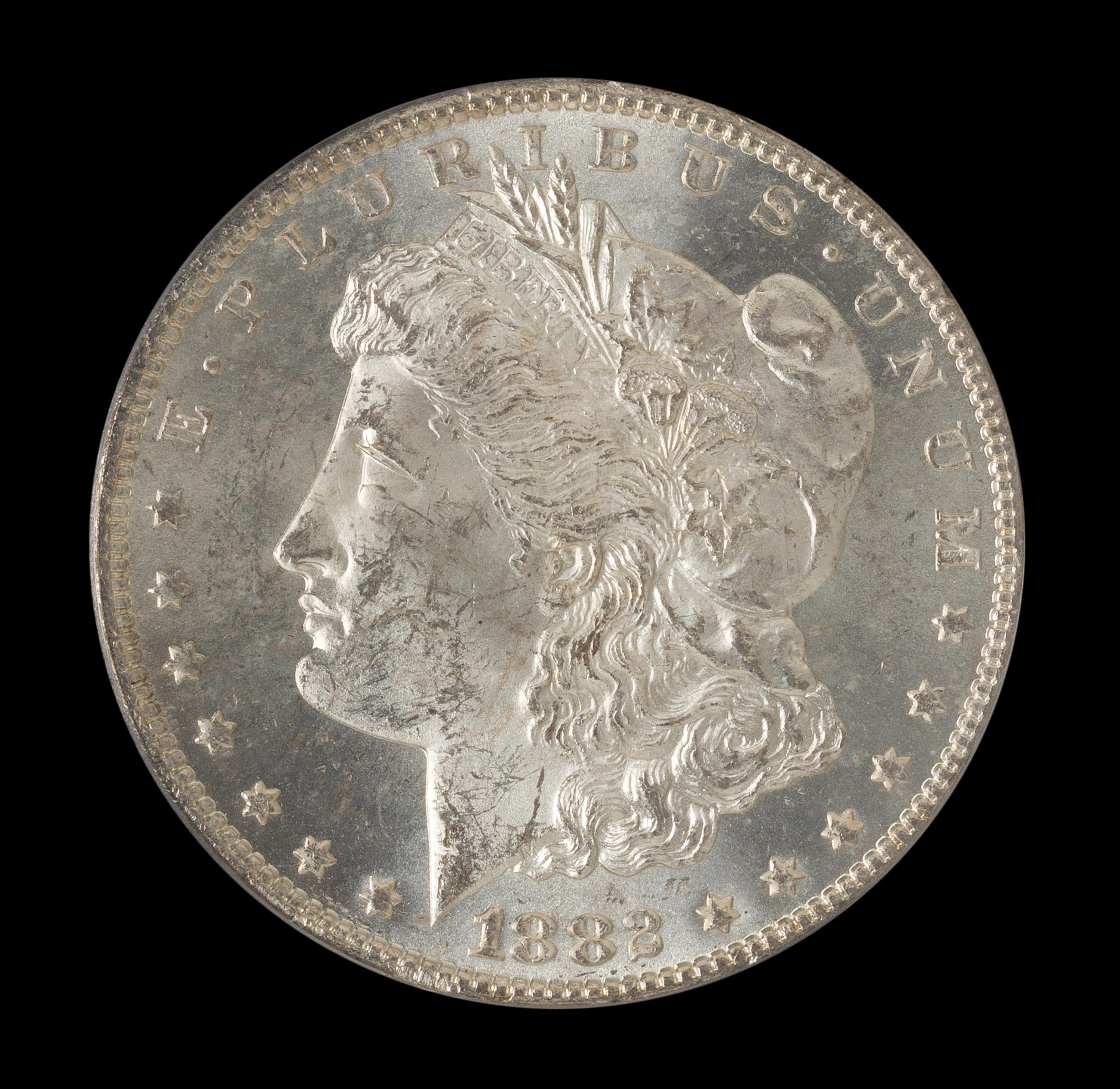 A United States 1882-CC Morgan Silver Dollar Coin
