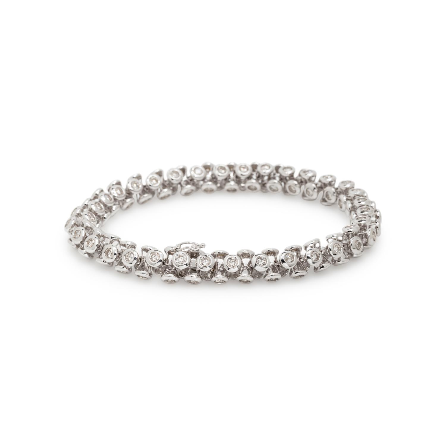 DIAMOND AND WHITE GOLD BRACELET