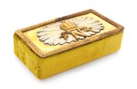 A Napoleonic Gilt Bronze Jewelry Casket Width 6 3/4 inches.