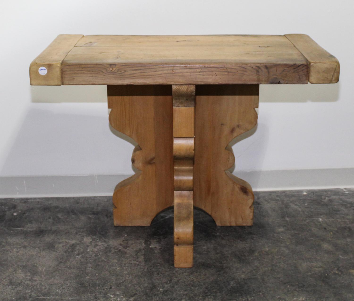 An English Wood Dining Table Height 30 x width 73 x depth 35 inches.