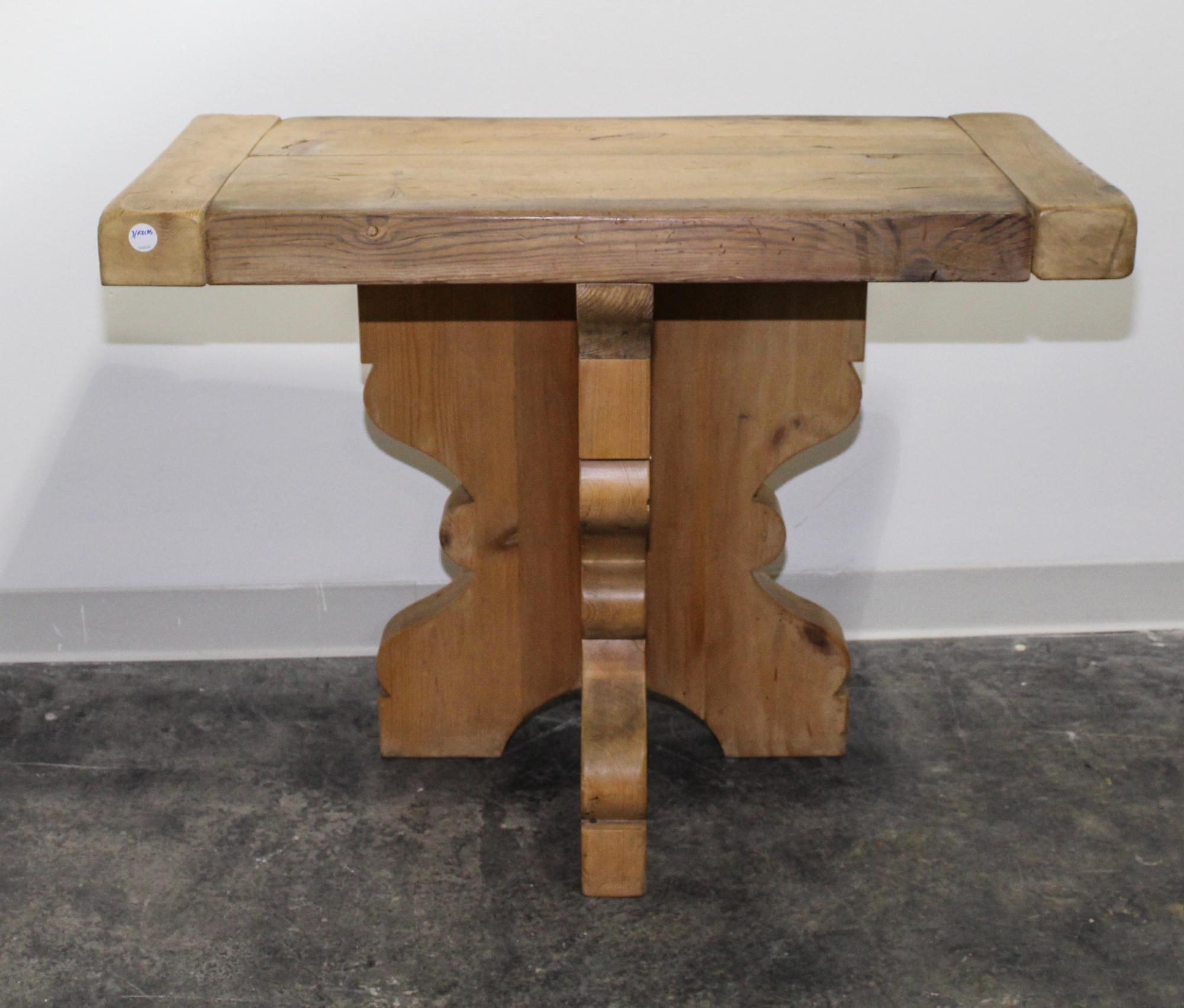 An English Wood Dining Table Height 30 x width 73 x depth 35 inches.