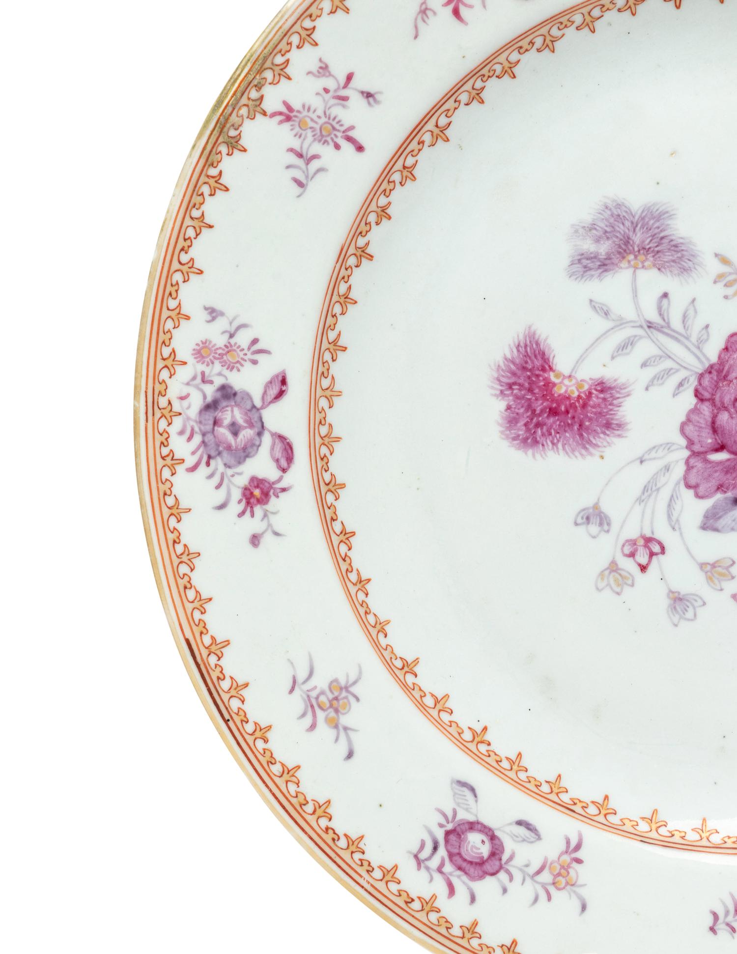 Three Chinese Export Porcelain Plates