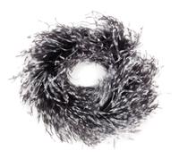An Adrienne Landau Ostrich Short Scarf, 22".