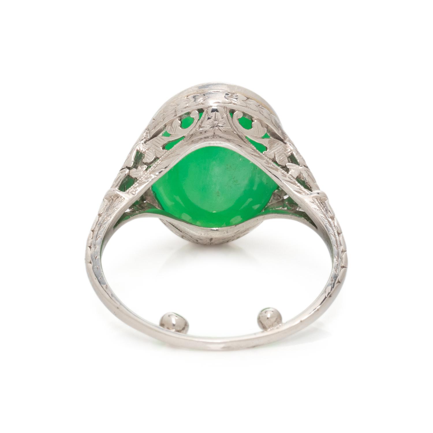 JADE AND DIAMOND RING