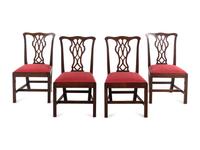A Set of Four George III Mahogany Dining Chairs