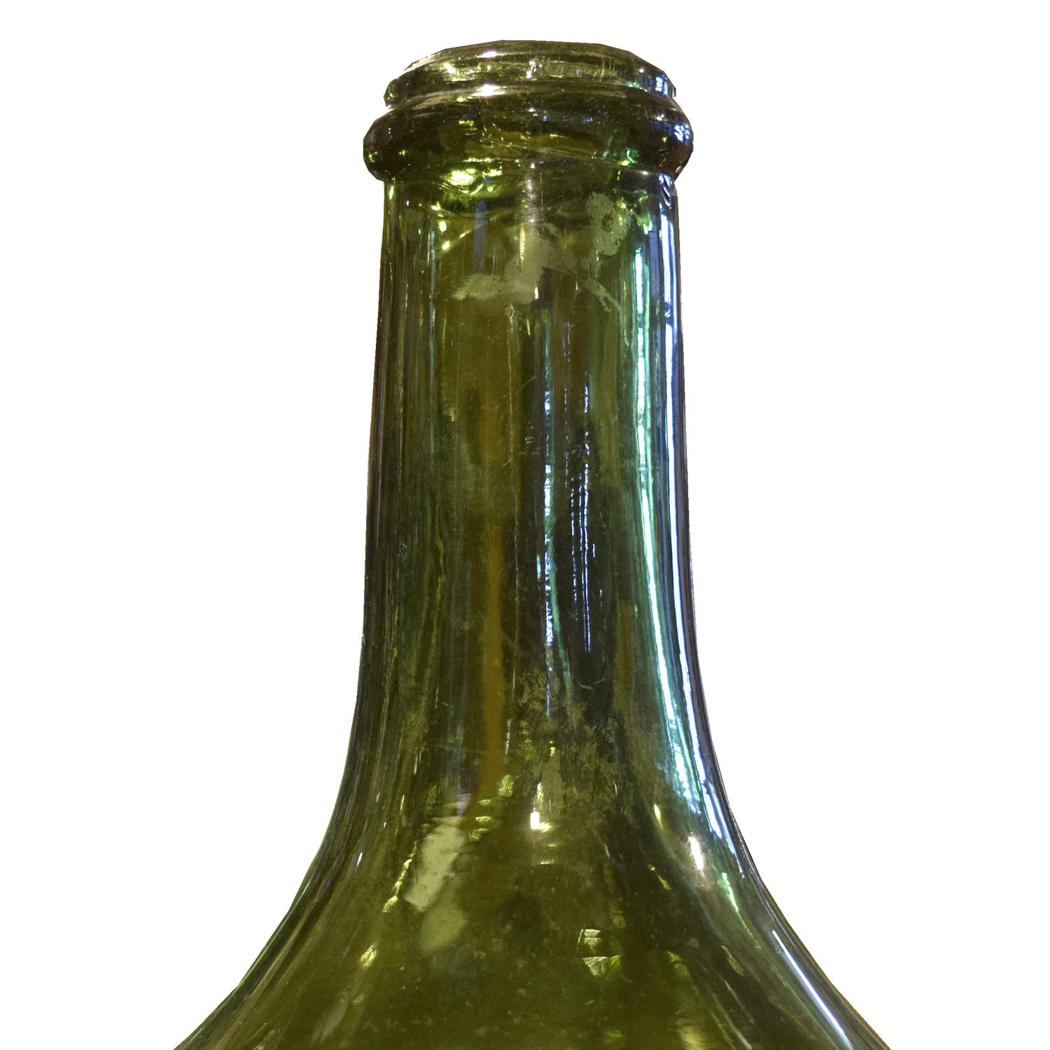 A Glass Wine Bottle 8.5" W x 8.5" D x 25" H — Italy, 20th Century