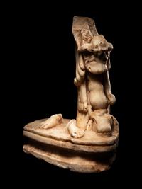 A Roman Marble Sculpture Base from a Statue of Hercules