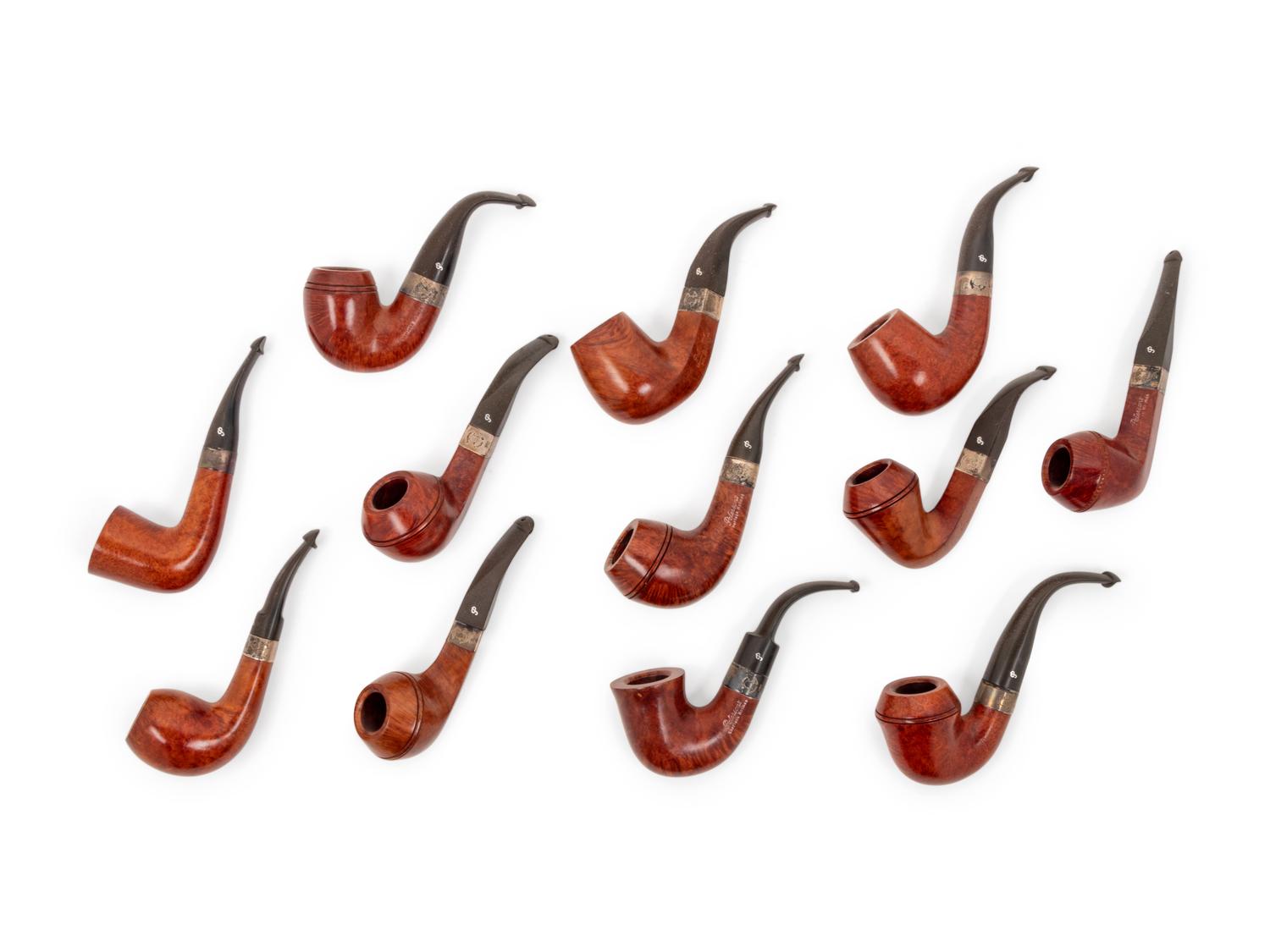 A Collection of Twelve Peterson: Sherlock Holmes Collection Smoking Pipes