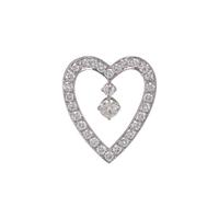DIAMOND HEART PENDANT/BROOCH