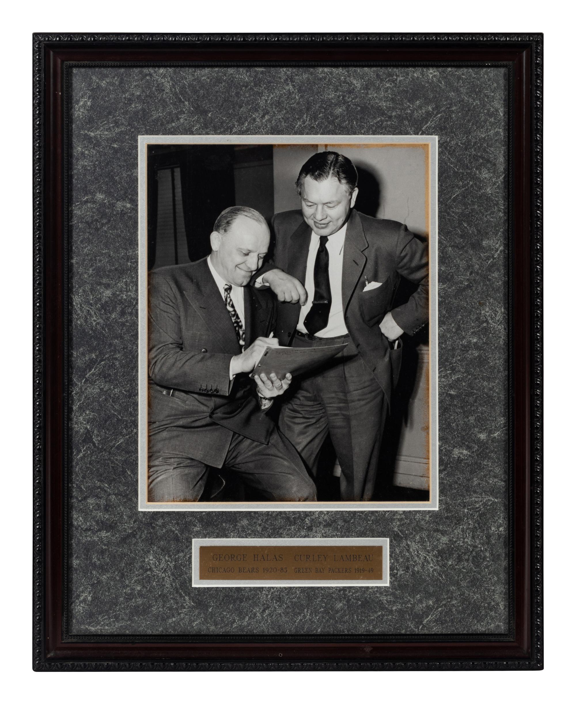 A Group of 14 Photographs of George Halas Formerly Displayed at Mike Ditka's Restaurant