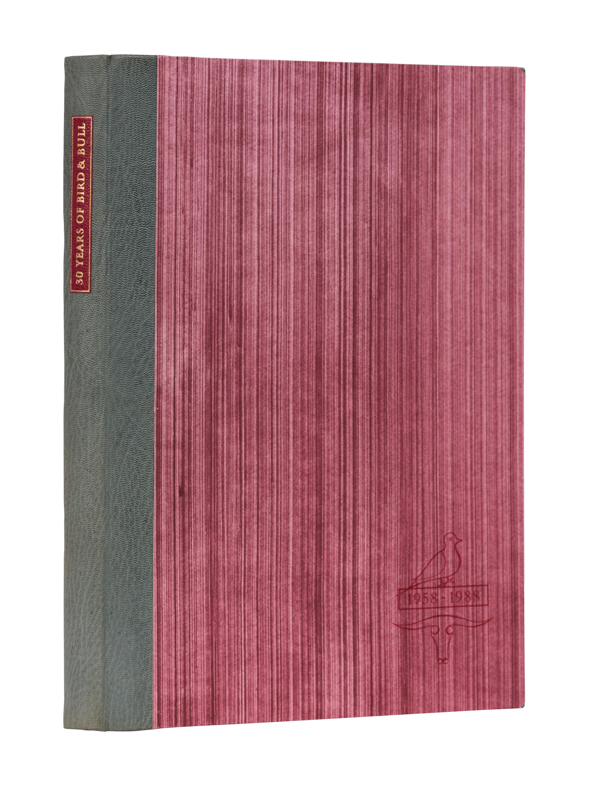 [BIRD & BULL PRESS]. HEANEY, Howell J., compiler. Thirty Years of Bird & Bull. A Bibliography, 1958-1988. Newtown, PA: Bird & Bull Press, 1988.