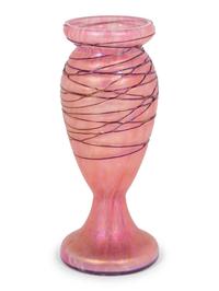 Two Iridescent Glass Vases