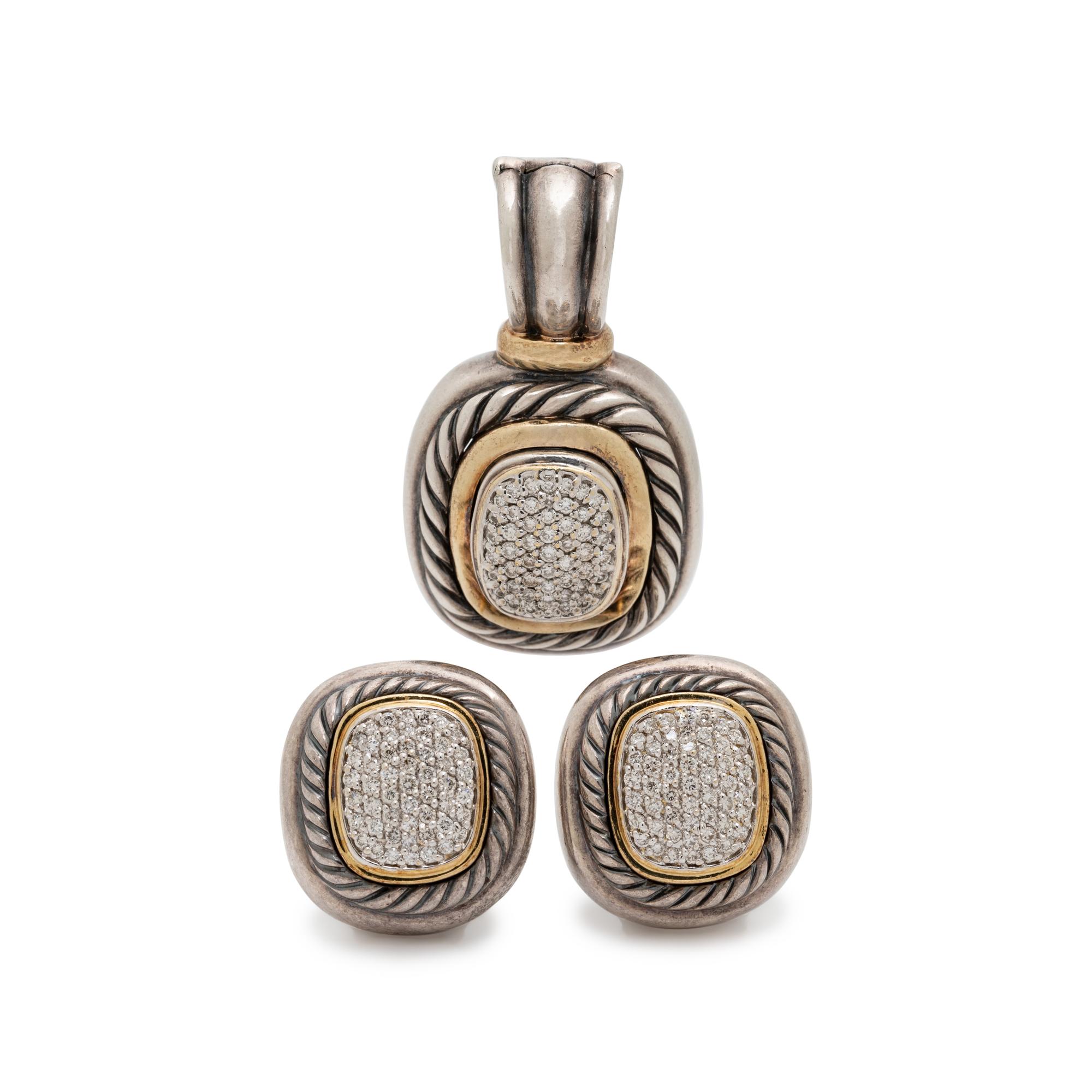 DAVID YURMAN, DIAMOND 'ALBION' SET
