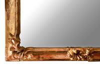 An Italian Baroque Style Painted and Parcel Gilt Mirror