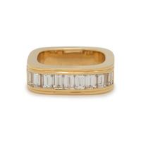 SCHLUGER, YELLOW GOLD AND DIAMOND RING