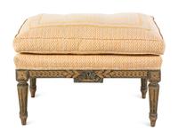 A Louis XVI Style Painted Tabouret
