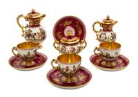A Royal Vienna Porcelain Tea Service, 19TH CENTURY, Height of teapot 8 inches. — 19TH CENTURY,