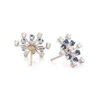 DIAMOND AND SAPPHIRE SNOWFLAKE EARRINGS