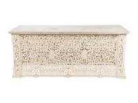 A Victorian White-Painted Cast Iron Marble-Top Radiator Cover