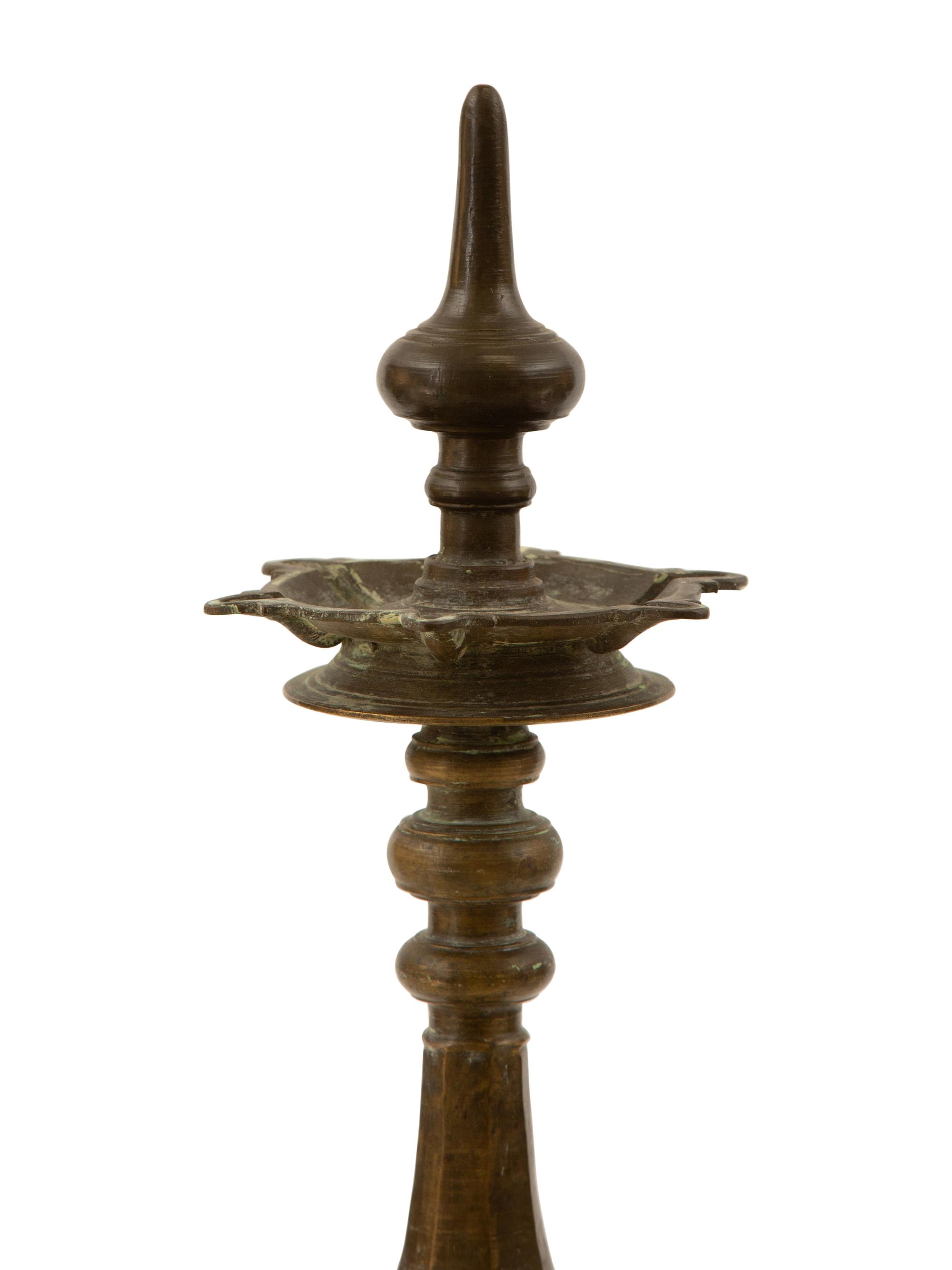 An Indian Brass Kerala Oil Lamp