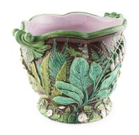 A Pair of Majolica Jardinières