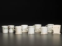 Eight Porcelain Shaving Mugs