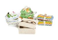 A Group of M.S. Kuznetsov Porcelain Covered Boxes