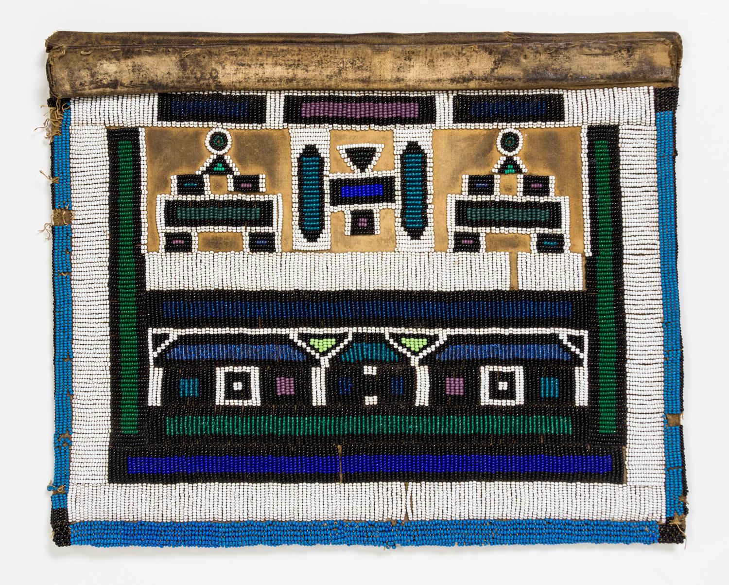 A Group of Four African Beaded Aprons Height of largest 21 1/2 x width 20 1/4 inches.
