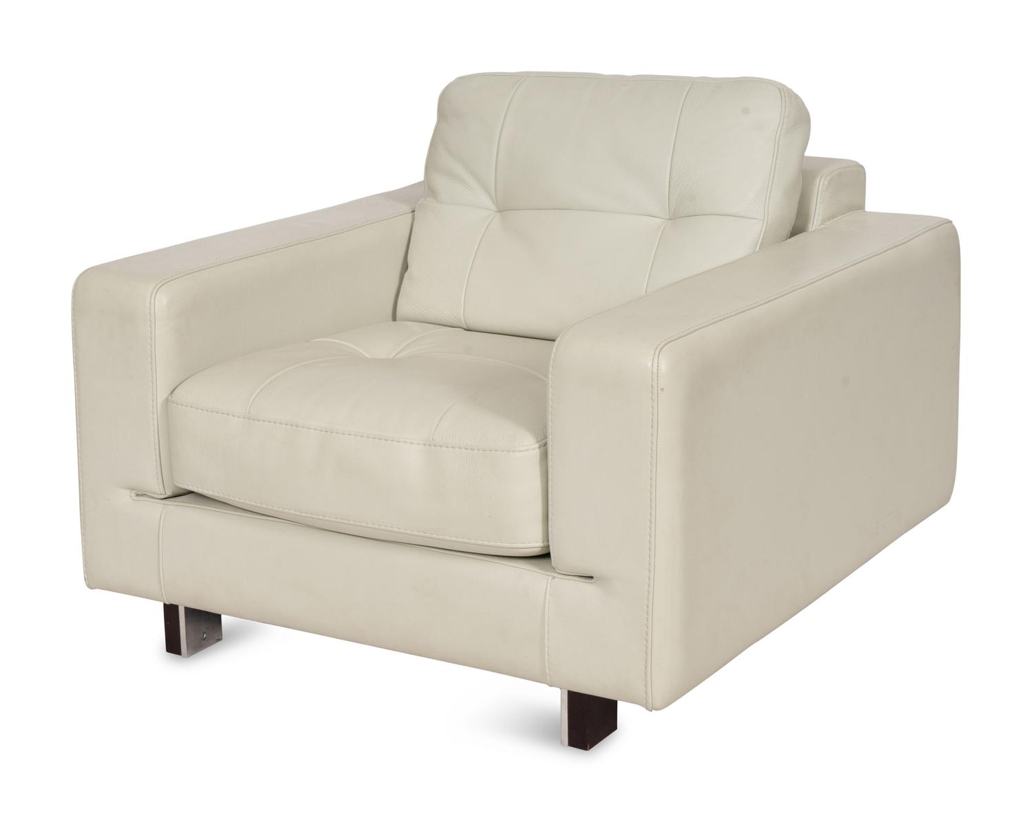 A Roche Bobois Leather Upholstered Lounge Chair