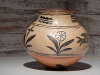 San Ildefonso Pottery Olla, with Zoomorphic Imagery