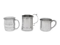 Three American Silver Children's Cups