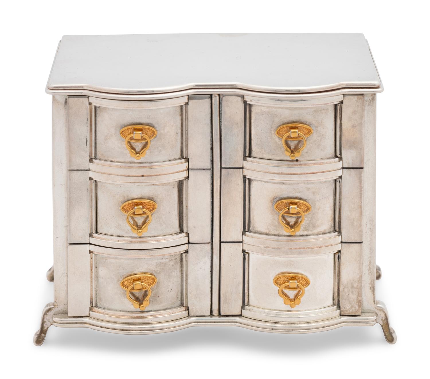 A Yossi Swed Partial Gilt Silver Dresser Havdallah Set