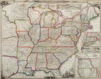 [MAPS]. SMITH, J. Calvin. A New Map for Travelers Through the United States Showing the Railroads, Canals, & Stage Roads. New York: J. Calvin Smith, 1846.
