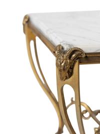 A Neoclassical Gilt Metal and Marble Low Table