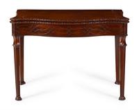 A Chinese Chippendale Carved Mahogany Game Table
