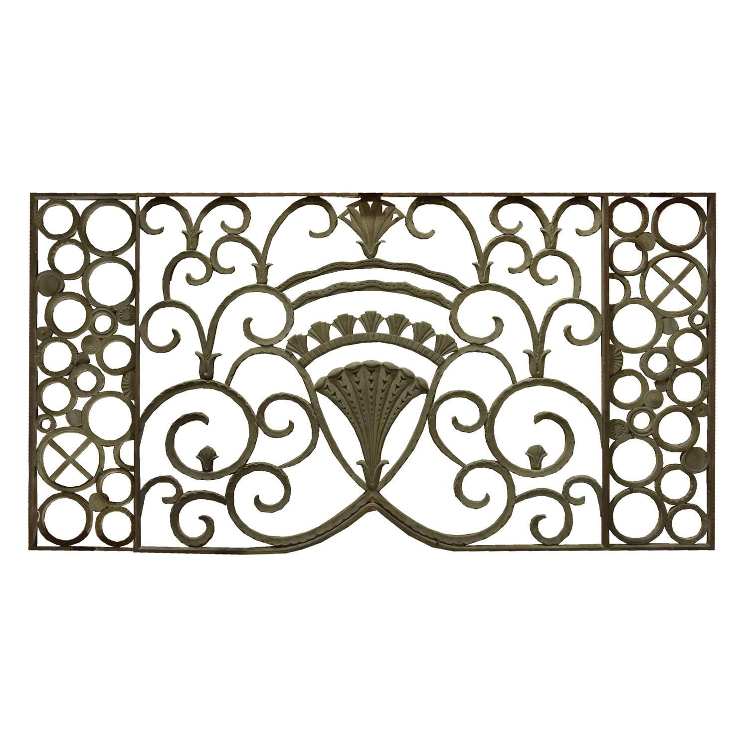 A Bronze Art Deco Panel 71.5" W x 1" D x 39" H — United States, Circa 1920