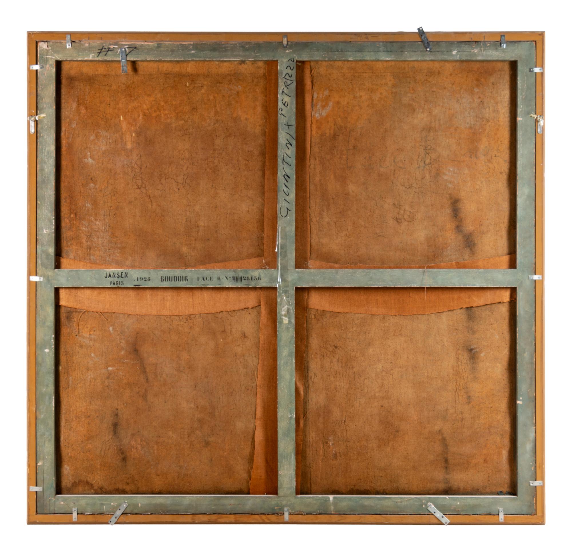 Ten French Painted Canvas Panels of Various Ports of France