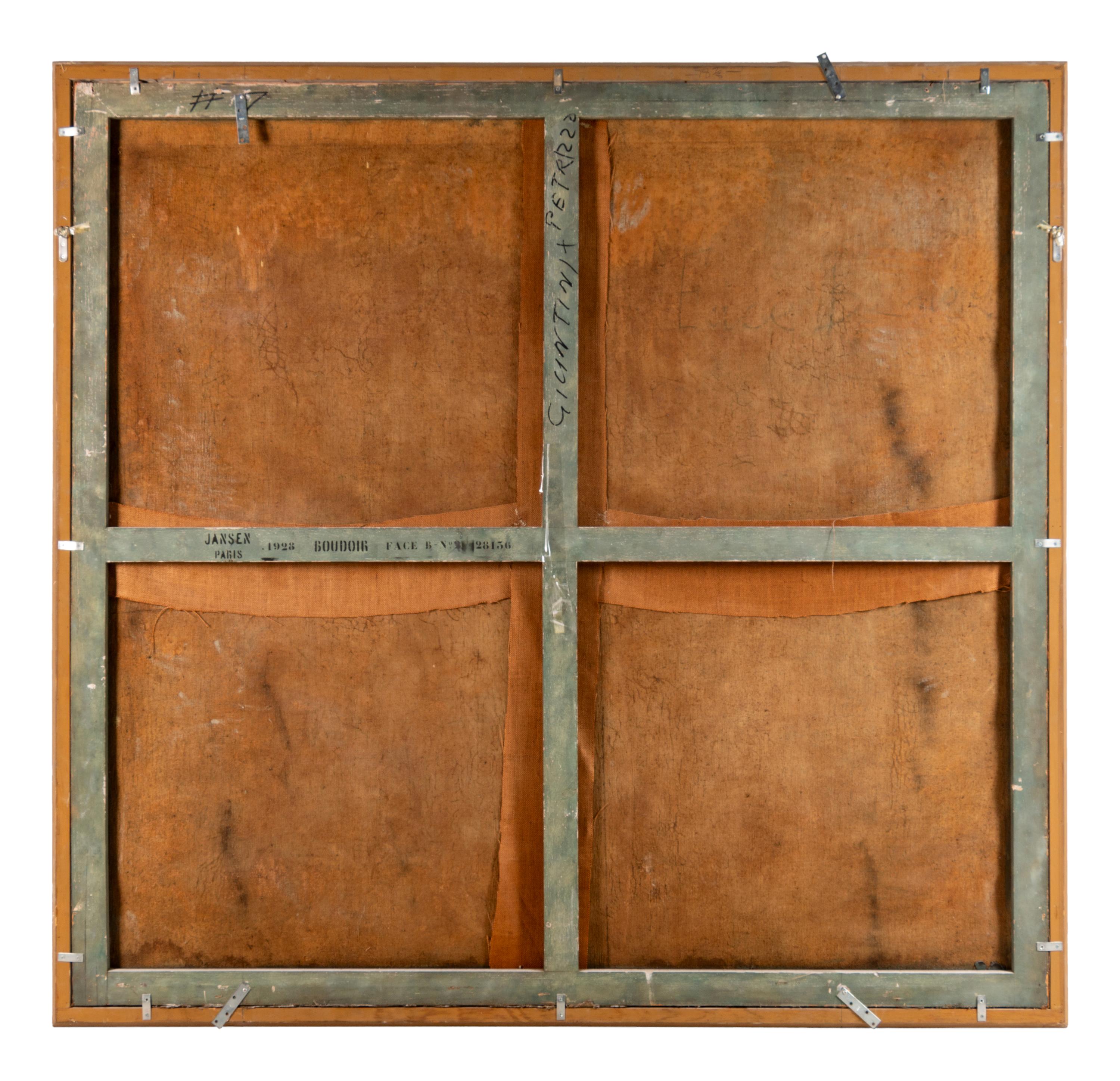 Ten French Painted Canvas Panels of Various Ports of France