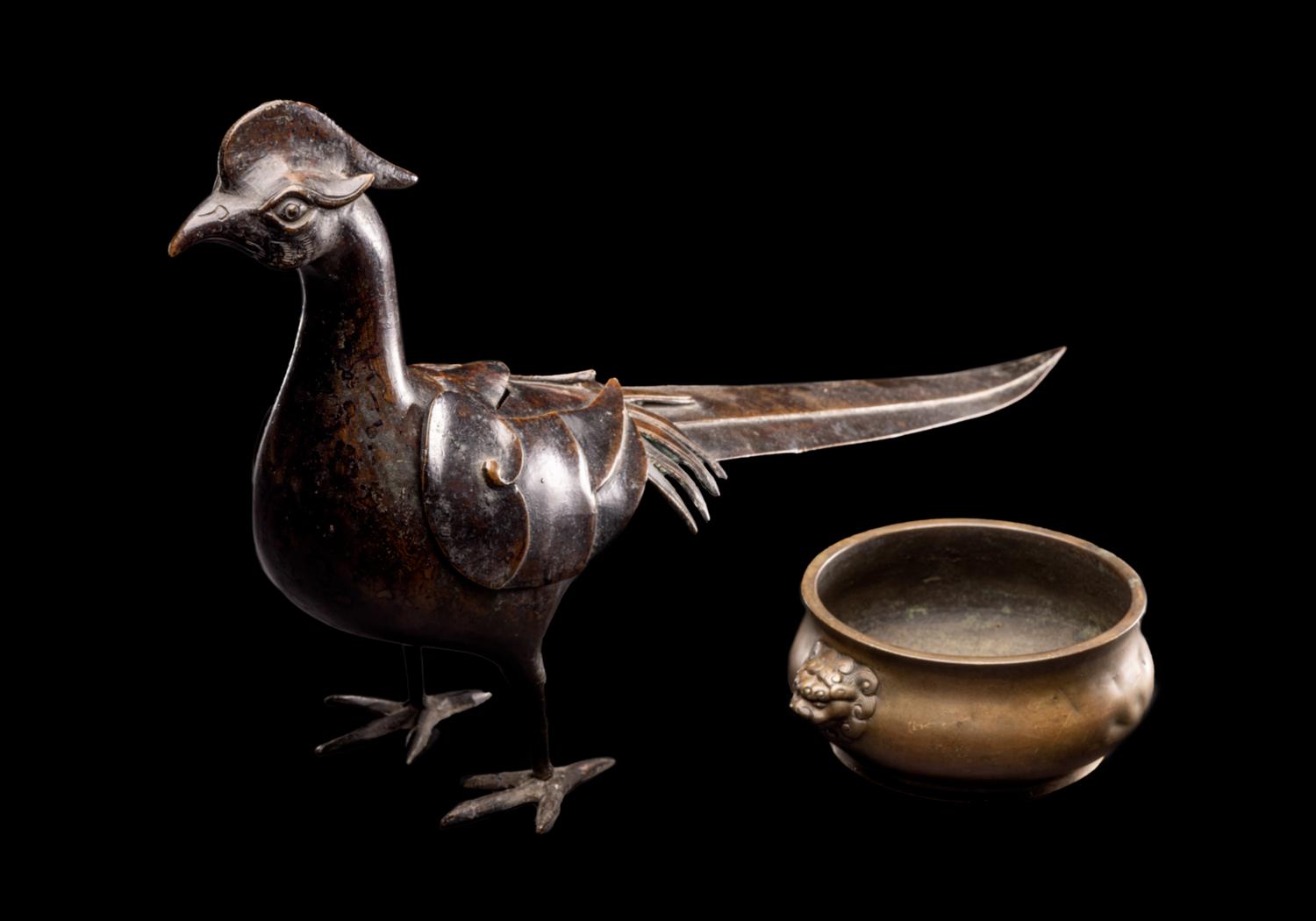 Two Chinese Bronze Incense Burners