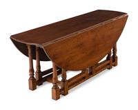A William and Mary Style Walnut Drop-Leaf Table