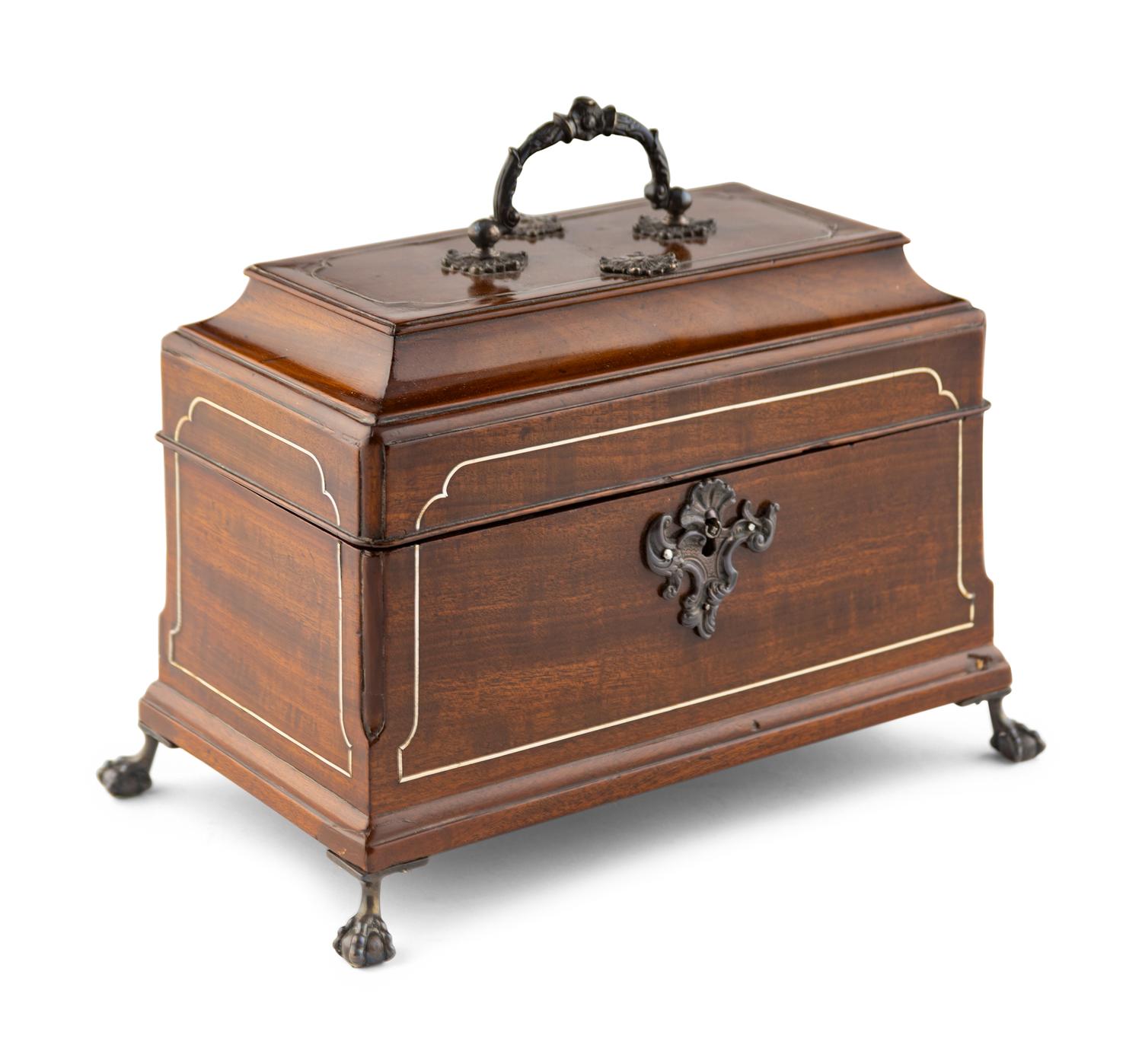 A George III Mahogany Tea Caddy