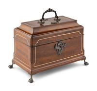 A George III Mahogany Tea Caddy